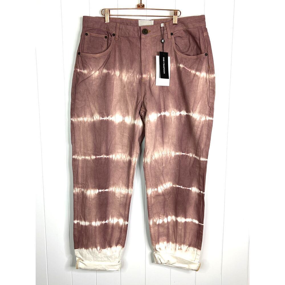 One Teaspoon Heartline 1982's High Waist Balloon Jeans‎ in Mud Size 34 NWT